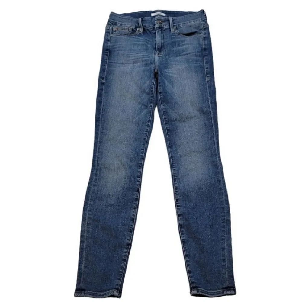 Good American Good Legs High Rise Skinny Denim in Blue 107 Medium Wash Size 4/27 - Picture 2 of 11